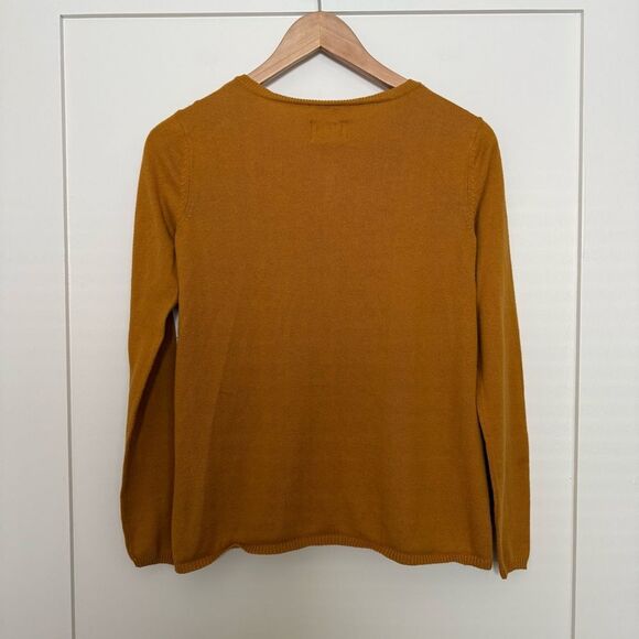 Simply Vera Vera Wang Cardigan Womens Sz XS Mustard Button Front Casual Colorful - Picture 4 of 11